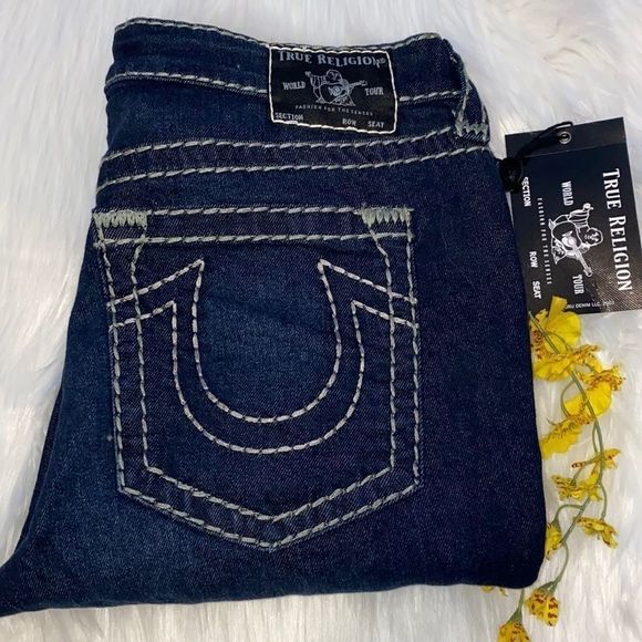 True Religion Hallie Mid Rise Super Skinny Jeans Sz 31 - Picture 2 of 14